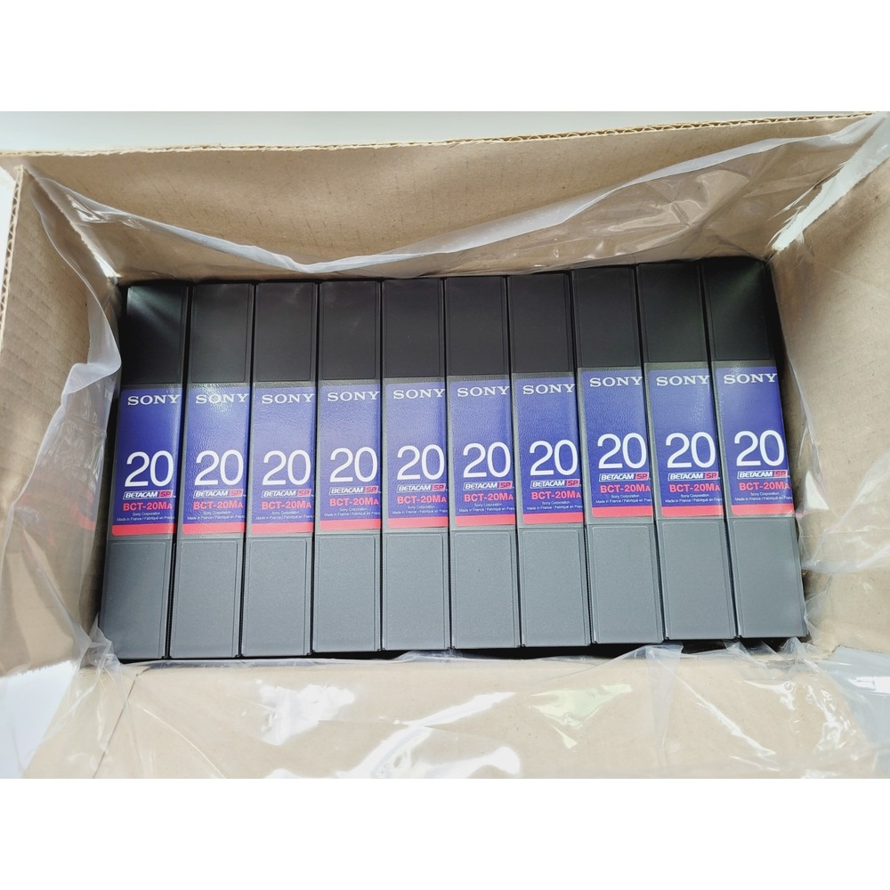 10 Pack Sony BCT-20MA Betacam SP Video Cassette Metal Tapes 20 Min